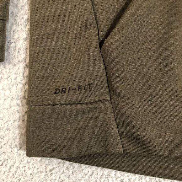 Nike Hoodie Mens Large Green Logo Dri-Fit Swoosh‎ Pullover Sportswear Sweatshirt - Picture 8 of 13